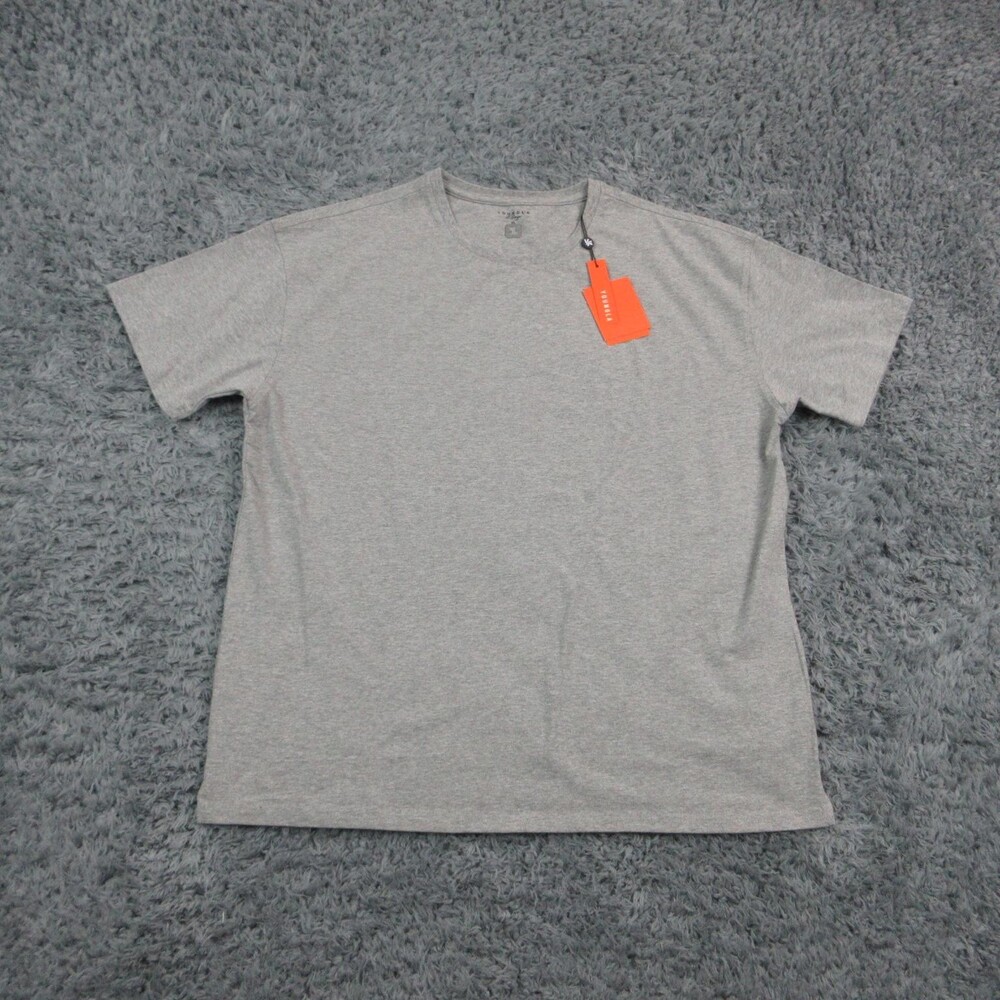YoungLA Shirt Mens XL Gray Tagless Cotton Spandex Crewneck Logo Stretch NWT